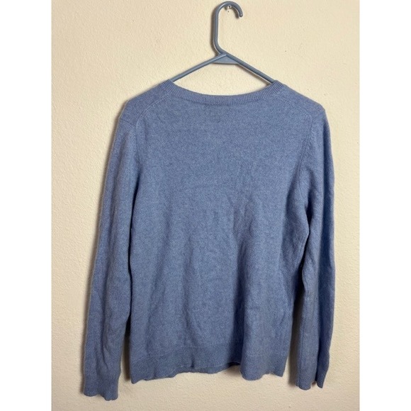 Cashmere Charter Club XL Luxury Sweater Womens V Neck Long Sleeve Blue Top - Picture 6 of 9